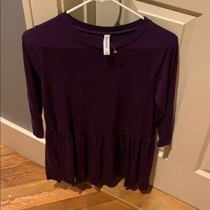Purple peplum top